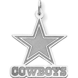  Sterling Silver NFL Dallas Cowboys Star Logo Charm 
