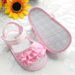 Cutest Pink Pleats Baby Girls Sandals Shoes 6 18mths US sizes 3, 4 