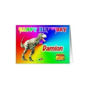  Damion, T rex Birthday Card Eater Card Health & Personal 