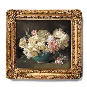  Peonies   Gold Frame Magnet with pop out easel (2 3/4 x 2 