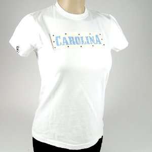  NORTH CAROLINA TAR HEELS GLITTER GEAR TEE T SHIRT SZ S 