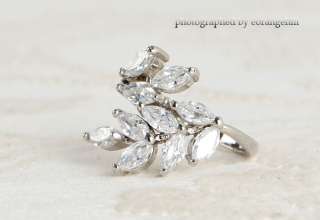 cubic zirconia leaves engagement ring please review the photos below