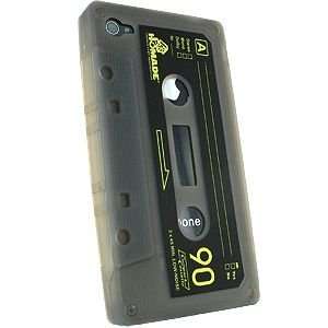  Apple iPhone 4S Silicone Cassette Tape Style Case (Gray 