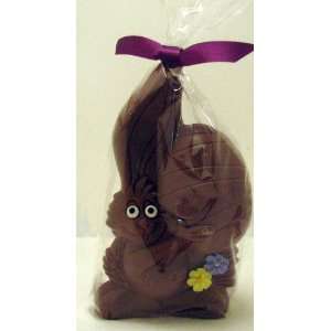  Sarris Chocolates 7oz Chocolate Bunny with Purple Ribbon 