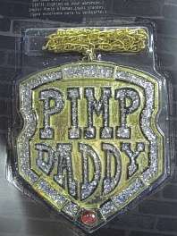 Gold Pimp Daddy Rapper Medallion Necklace Accessory  