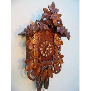 Romba Cuckoo Clock, Black Forest, Hand carved Vines, Model 