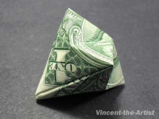 Dollar Money Origami DIAMOND ORNAMENT  Great Gift Idea  