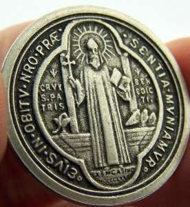 Saint St Benedict Pocket Prayer Exorcism Medal Protect  