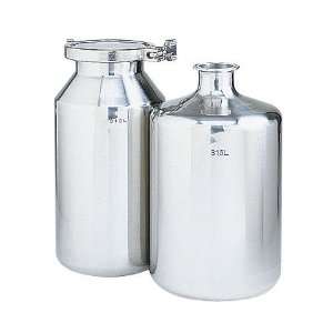  Stainless steel sanitary bottle; 20 liter, 2 flange 