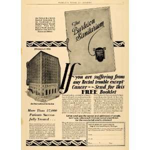  1929 Ad Burleson Sanitarium Building Institute Michigan 