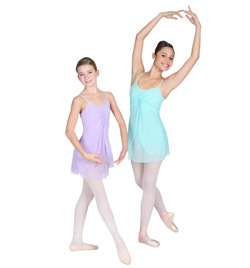 Body Wrappers P701 Layered Dance Dress, MINT, S Adult  