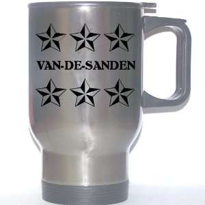Personal Name Gift   VAN DE SANDEN Stainless Steel Mug (black design 