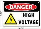 danger high voltage electric warning safety business sign decal 