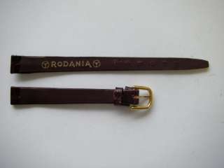 Rodania burgundy croco 70s leather watch band 9 mm  