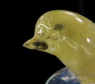 SABINO PARIS OPALESCENT GLASS PIN DISH WITH BIRD  