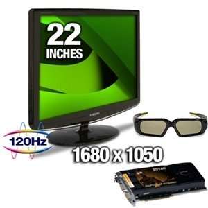  Samsung 2233RZ 22 3D Gaming LCD Monitor Bundle 
