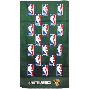  Seattle SuperSonics Green NBA Bench Towel Sports 