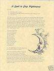 Book of Shadows Spell to Prevent Nightmares Bad Dreams