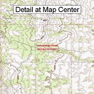  USGS Topographic Quadrangle Map   Samaniego Peak, Arizona 