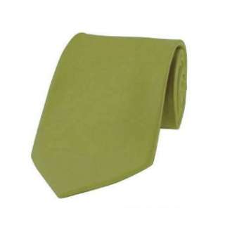 Solid Color Mens Tie   Olive Green Clothing