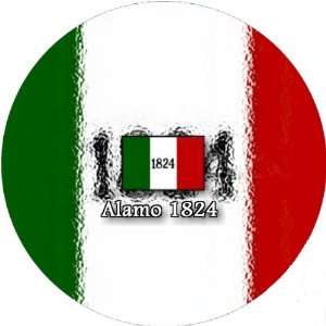   58mm Round Badge Style Fridge Magnet Alamo 1824 Flag