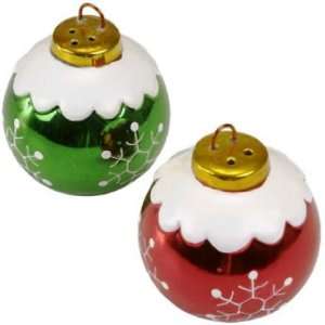    Christmas Ornament Salt and Pepper Shakers Ceramic 