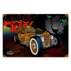  Rat Rod Alley Cat Automotive Vintage Medal Sign   Victory 