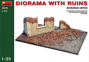MiniArt 1/35 36039 Diorama with Ruins WWII Building Military Series 