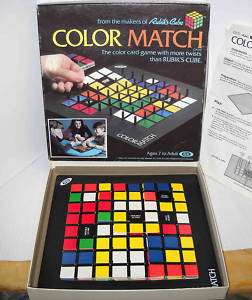 Rubiks Color Match Game 1982 Ideal Rubik  