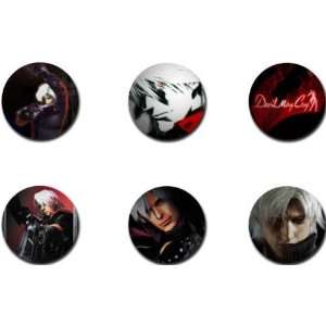  Set of 6 DEVIL MAY CRY Pinback Buttons 1.25 Pins / Badges 