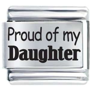  Proud Of Daughter Italian Charms Bracelet Link Pugster 