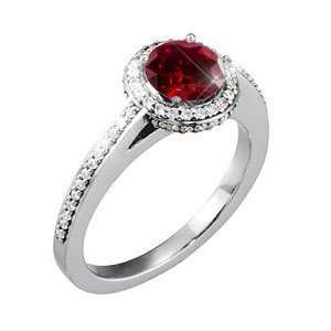   Engagement Ring with Fancy Deep Red Diamond 1/2 carat Brilliant cut