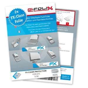  2 x atFoliX FX Clear Invisible screen protector for HTC S720 