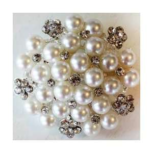 Melissa Frances Broach Embellishment Perfectly Pearl Cluster; 2 Items 