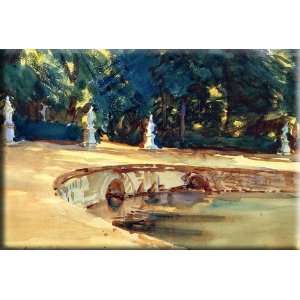  Pool in the Garden of La Granja 30x20 Streched Canvas Art 