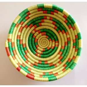  Rwandan Traditional Round Basket 