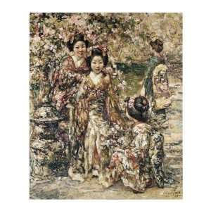  In a Kyoto Garden Edward Atkinson Hornel. 12.13 inches by 