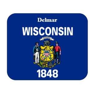  US State Flag   Delmar, Wisconsin (WI) Mouse Pad 