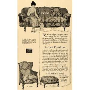  1917 Ad Style No 5589D Louis XV Couch Karpen Furniture 