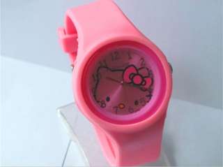 Brand New Fashion Jelly Silicone HelloKitty Girl Lady ODM Wrist Watch 