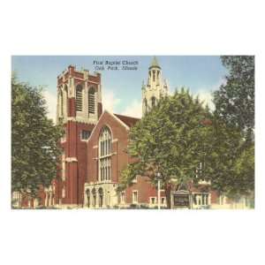  Firs Baptist Church, Oak Park, Illinois Premium Poster 