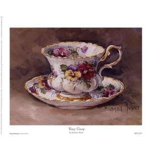 Pansy Teacup by Barbara Mock 8x6 