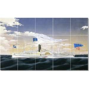  James Bard Ships Tile Mural Commercial Decor  18x30 using 
