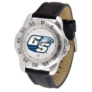 com Georgia Southern Eagles Suntime Mens Sports Watch w/ Leather Band 