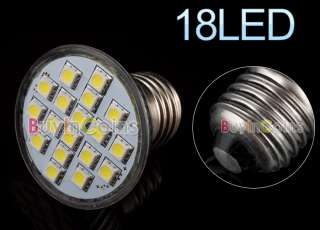 E27 220V 3W 18 LED SMD 5050 6500K Cool White Light Bulb  