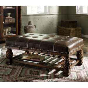   Lodge Ottoman Cocktail Table in Whiskey Finish Furniture & Decor