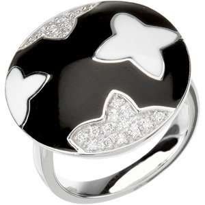 Genuine IceCarats Designer Jewelry Gift Sterling Silver Diamond Ring 