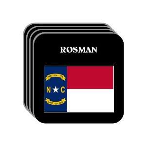  US State Flag   ROSMAN, North Carolina (NC) Set of 4 Mini 