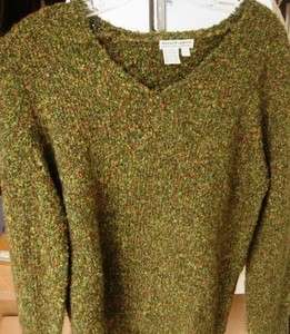 Royal Robbins Women Large Green v neck Sweater (U786)  