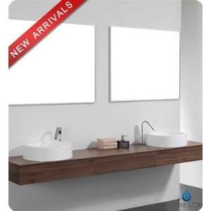  Fresca Rondes Modern Double Sink Bathroom Vanity   Walnut 